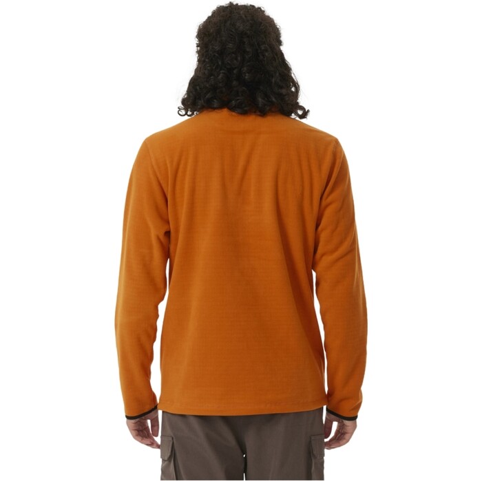 2024 Rip Curl Hombres Bsqueda Polar Fleece Crew 05QMFL - Orange Amber